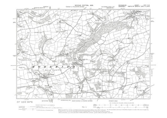 Morebath, Old Map Devon 1905: 24NE