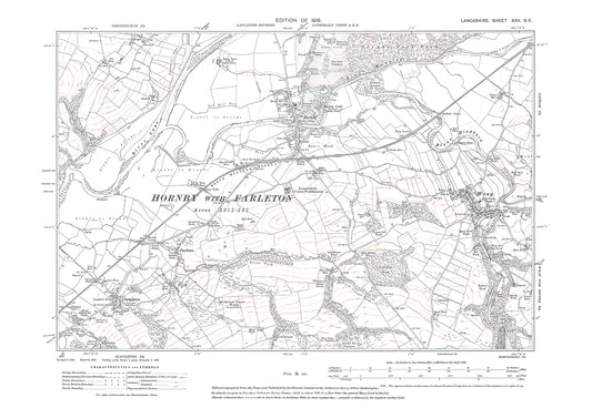 Claughton, Hornby, Wray - Lancashire in 1919 : 25SE