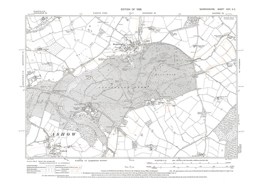 Stoneleigh, Ashow, old map Warwickshire 1926: 26SE