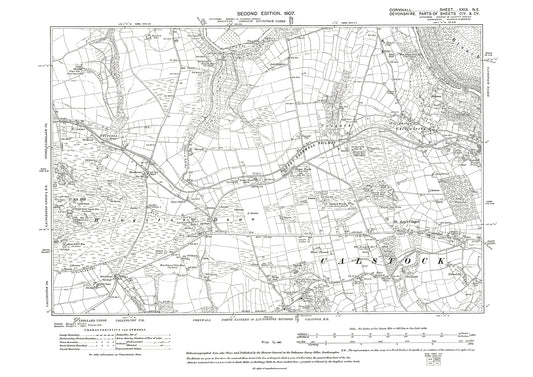 Harrowbarrow (north), St Ann's Chapel, Chilsworthy, old map Cornwall 1907: 29NE