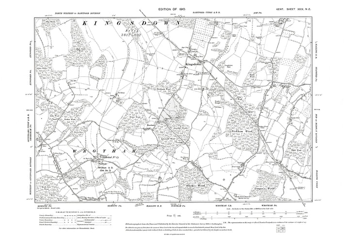 Kingsdown, old map Kent 1910: 29NE – Old Map Downloads