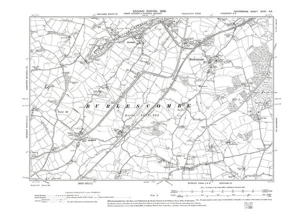 Burlescombe, Westleigh, Appledore, Old Map Devon 1906: 35SE – Old Map ...