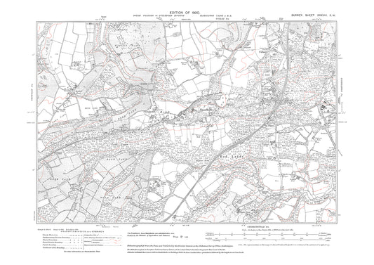 Sandhills, Wormley Hill, Culmer old map Surrey 1920: 38SW