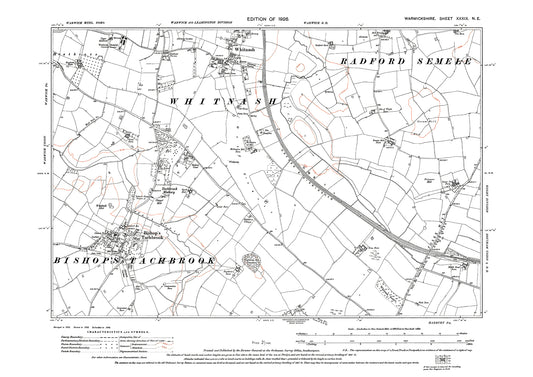 Bishop's Tachbrook, Whitnash, old map Warwickshire 1926: 39NE