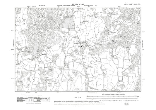 Ide Hill, Toys Hill, old map Kent 1910: 39SE