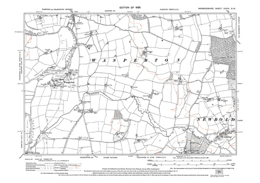 Wasperton, Ashorne, old map Warwickshire 1926: 39SW