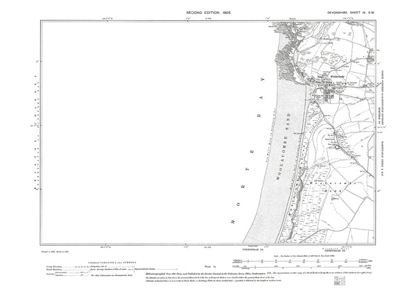 Woolacombe, Old Map Devon 1905: 4SW – Old Map Downloads