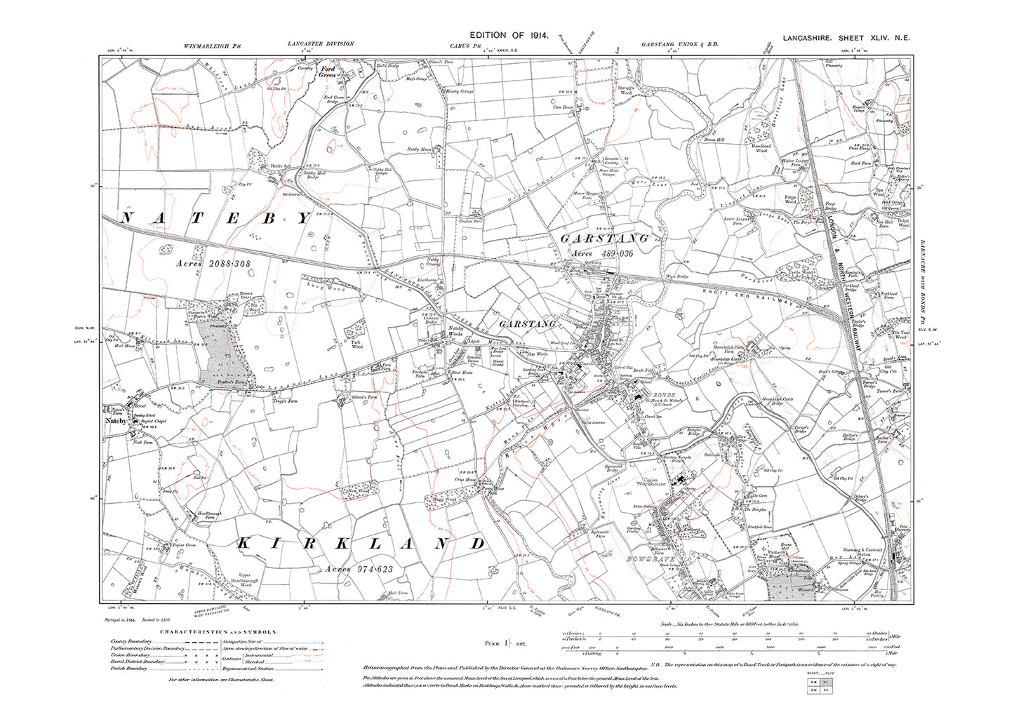 Garstang - Lancashire in 1914 : 44NE
