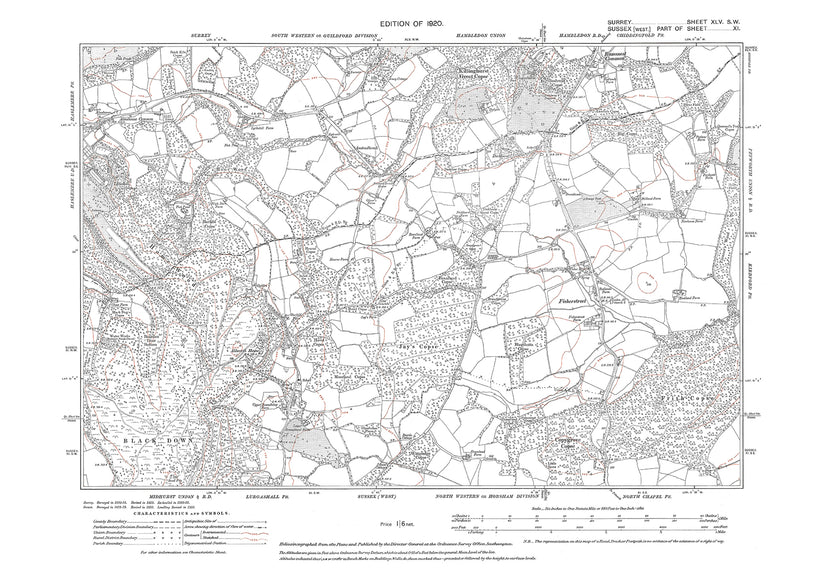 Haslemere (east), Ramsnest Common old map Surrey 1920: 45SW – Old Map ...