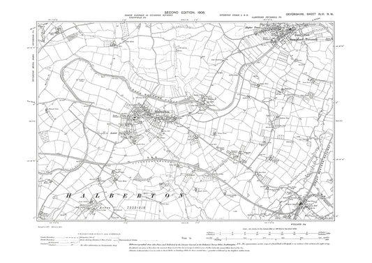 Halberton, Sampford Peverell (south), Old Map Devon 1906: 46NW