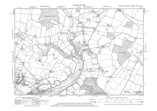 Old OS map dated 1925, showing Brightlingsea (east) in Essex - 48NE