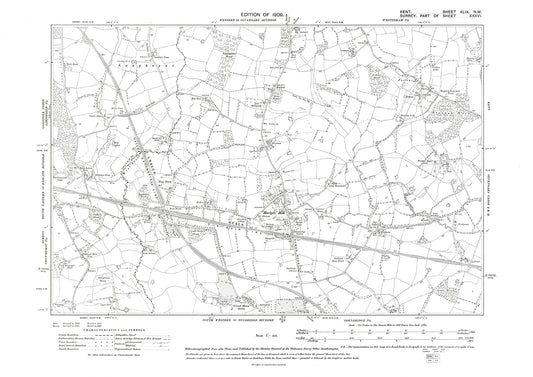 Marlpit Hill, old map Kent 1909: 49NW