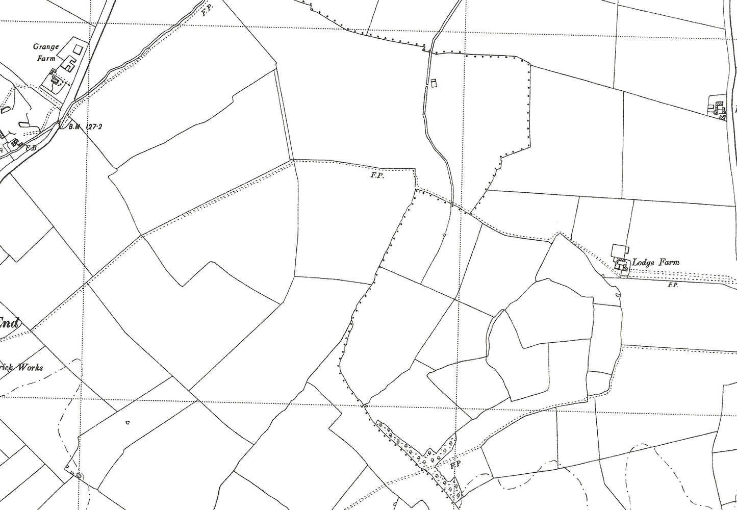 A 1950 map showing Little Staughton and Keysoe in Bedfordshire - A Digital Download 0f OS 1:10560 scale map, Beds 5SW-SE