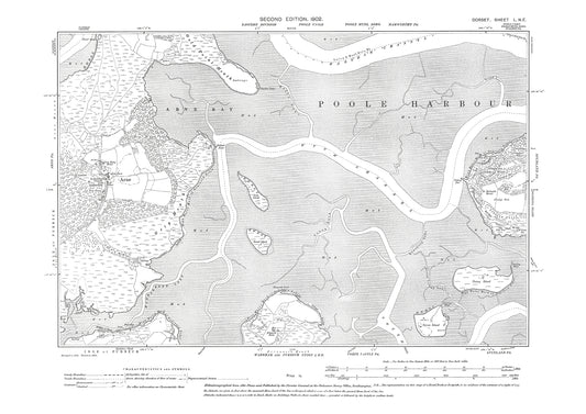 Old OS map dated 1902, showing Arne in Dorset - 50NE