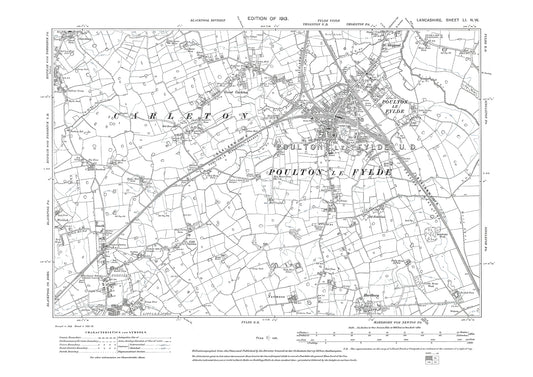 Poulton le Fylde - Lancashire in 1913 : 51NW