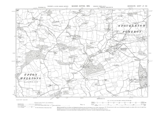 Stockleigh Pomeroy, Old Map Devon 1906: 55SE