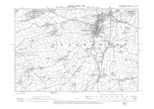 Cullompton, Old Map Devon 1906: 57NW