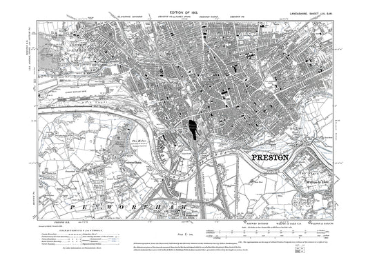 Preston - Lancashire in 1913 : 61SW