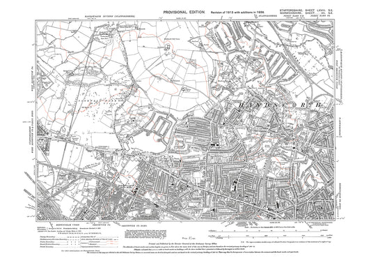 Birmingham Handsworth, Smethwick (north), Hamstead, old map Staffs 1904: 68SE