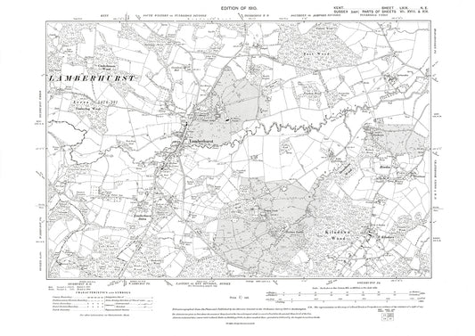 Lamberhurst, old map Kent 1910: 69NE