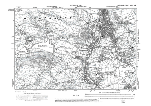 Haslingden - Lancashire in 1911 : 71SE – Old Map Downloads