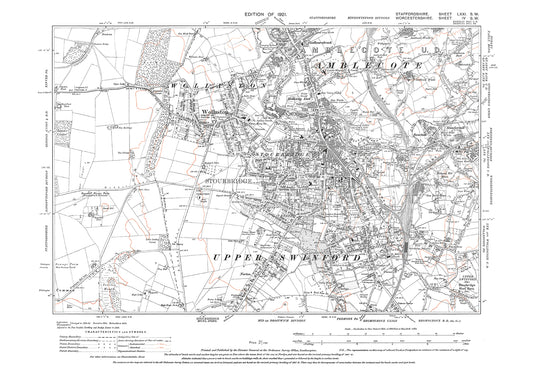 Coalbournebrook, Holloway End, Amblecote, old map Staffs 1921: 71SW