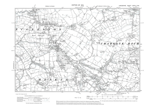 Eccleston, Heskin - Lancashire in 1912 : 77SW