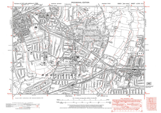 Old OS map dated 1938, showing Hornchurch, Upminster and Romford (southeast) in Essex - 79SE