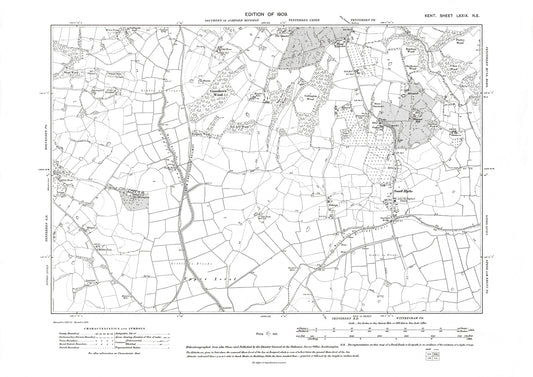 Small Hythe, old map Kent 1909: 79NE