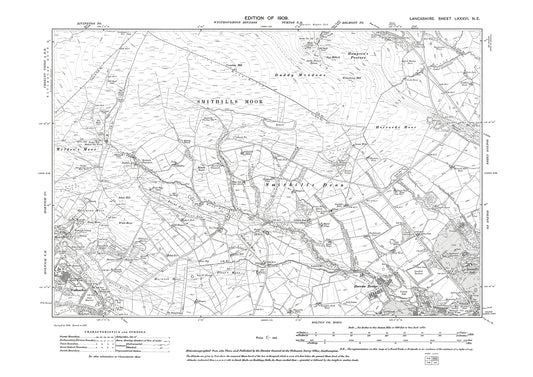Bolton (northwest), Horwich (northeast) - Lancashire in 1909 : 86NE