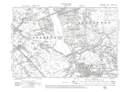 Adlington (east), Horwich - Lancashire in 1909 : 86NW