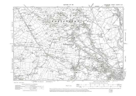 Bury (northwest), Tottington - Lancashire in 1911 : 87NE