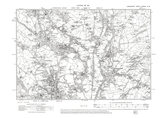 Bolton (north), Bradshaw, Eagley - Lancashire in 1911 : 87NW