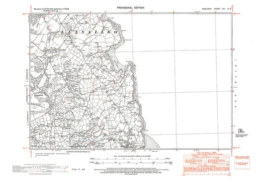 Llanallgo, Llanfair-Mathafarn-eithaf, old map Anglesey 1949: 8SW