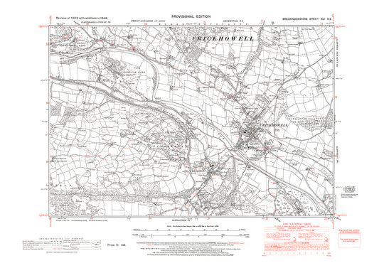 Brecknockshire - Old Ordnance Survey maps, 1:10560 scale (6inch to the ...