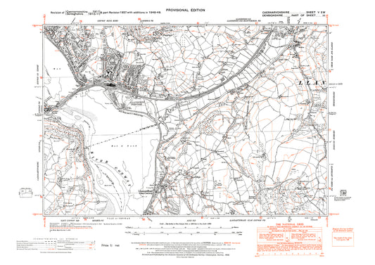 Llandudno Junction, Esgyryn, old map Caernarvon 1949: 5SW
