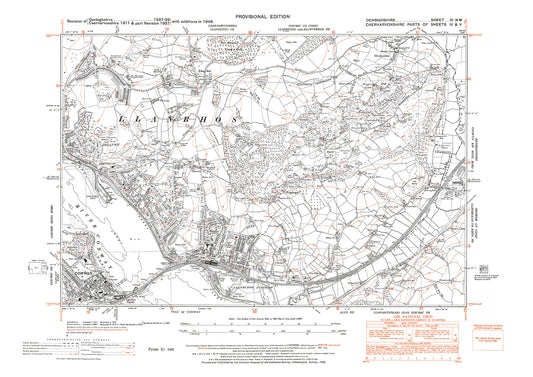 Conway, Llandudno Junction, Deganwy, old map Caernarvon 1948: parts 4-5
