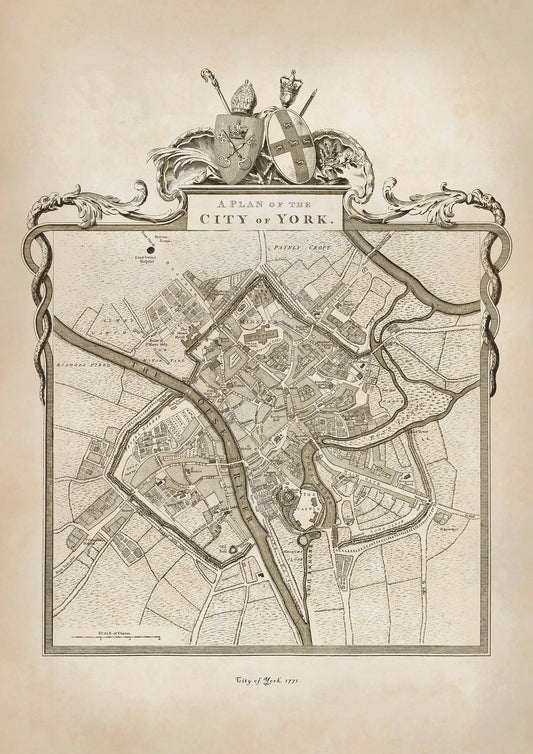 Yorkshire in 1771 sheet 4-3 - An A2 Plan of the City of York