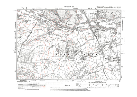 Chirk, old map Denbigh 1914: 40SW