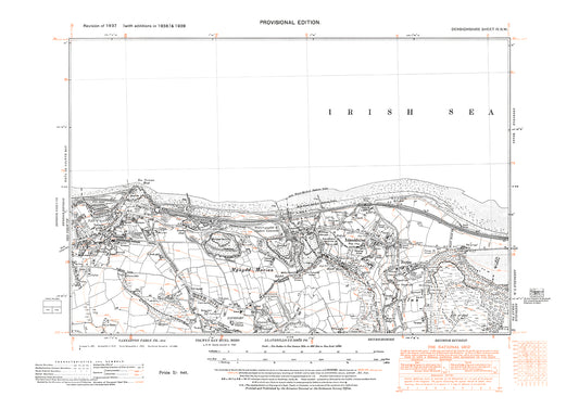 Colwyn Bay (east), Mynydd Marian, Llanddulas, old map Denbigh 1949: 4NW