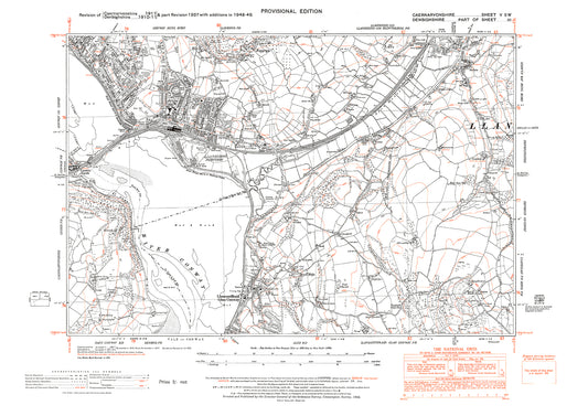 Colwyn Bay (south), Llansantffraid Glan Conway, old map Denbigh 1949: part sheet 3