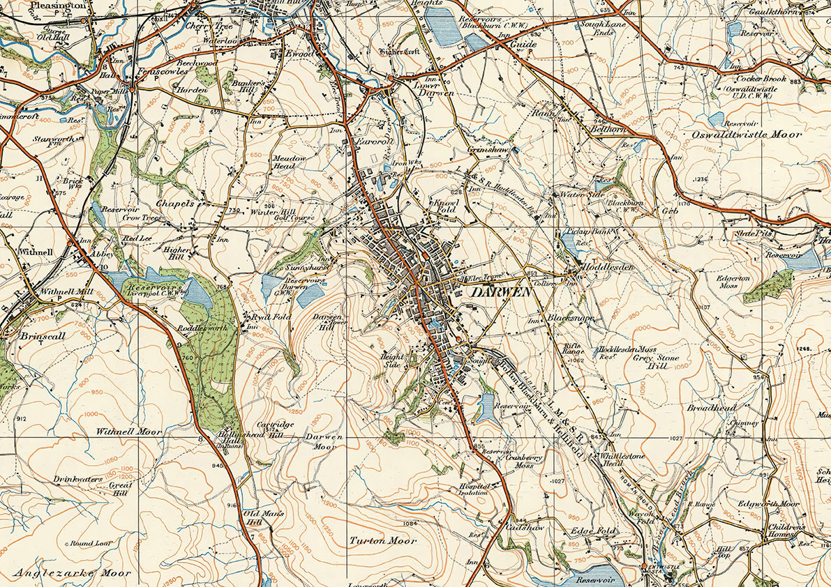 Darwen, Lancashire 1920 – Old Map Downloads