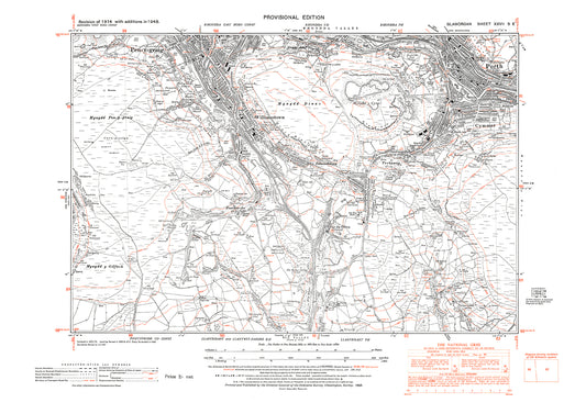 Porth, Cymmer, Pen-y-graig, Williamstown, old map Glamorgan 1948: 27SE