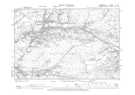 Lower Bryn-amman, Gwaun-Cae-Gurwen, old map Glamorgan 1900: 2NE
