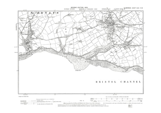 Llantwit-Major, St Donat, old map Glamorgan 1900: 49NW