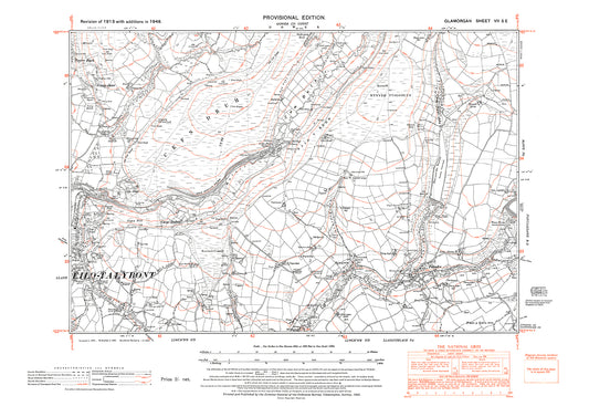Pontarddulais east, old map Glamorgan 1948: 7SE