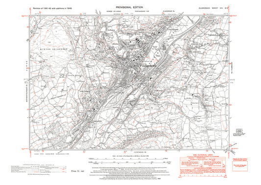 Pontardawe, old map Glamorgan 1948: 8SE