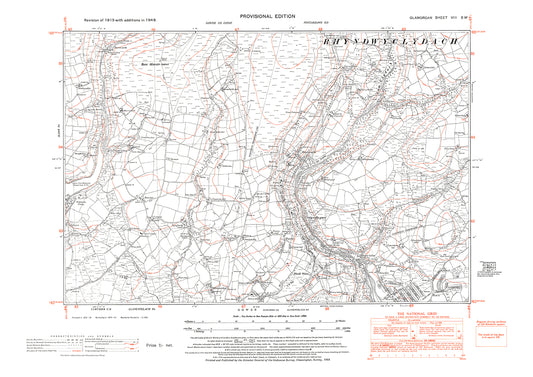 Vardre north, Craig-cefn-parc, old map Glamorgan 1948: 8SW