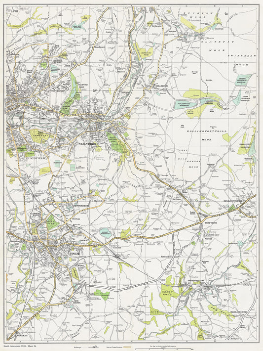 Lancashire (south) 1934 Series - Ashton-under-Lyne (east) area - sheet 36