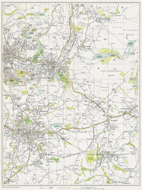 Lancashire (south) 1934 Series - Ashton-under-Lyne (east) area - sheet ...